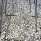 Red-brown marbled formica chair