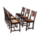 Set of 6 neo-Basque mulched chairs in the taste of Victor Courtray