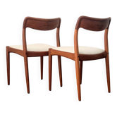 Set of 2 Johannes Andersen dining chairs for Uldum Møbelfabrik