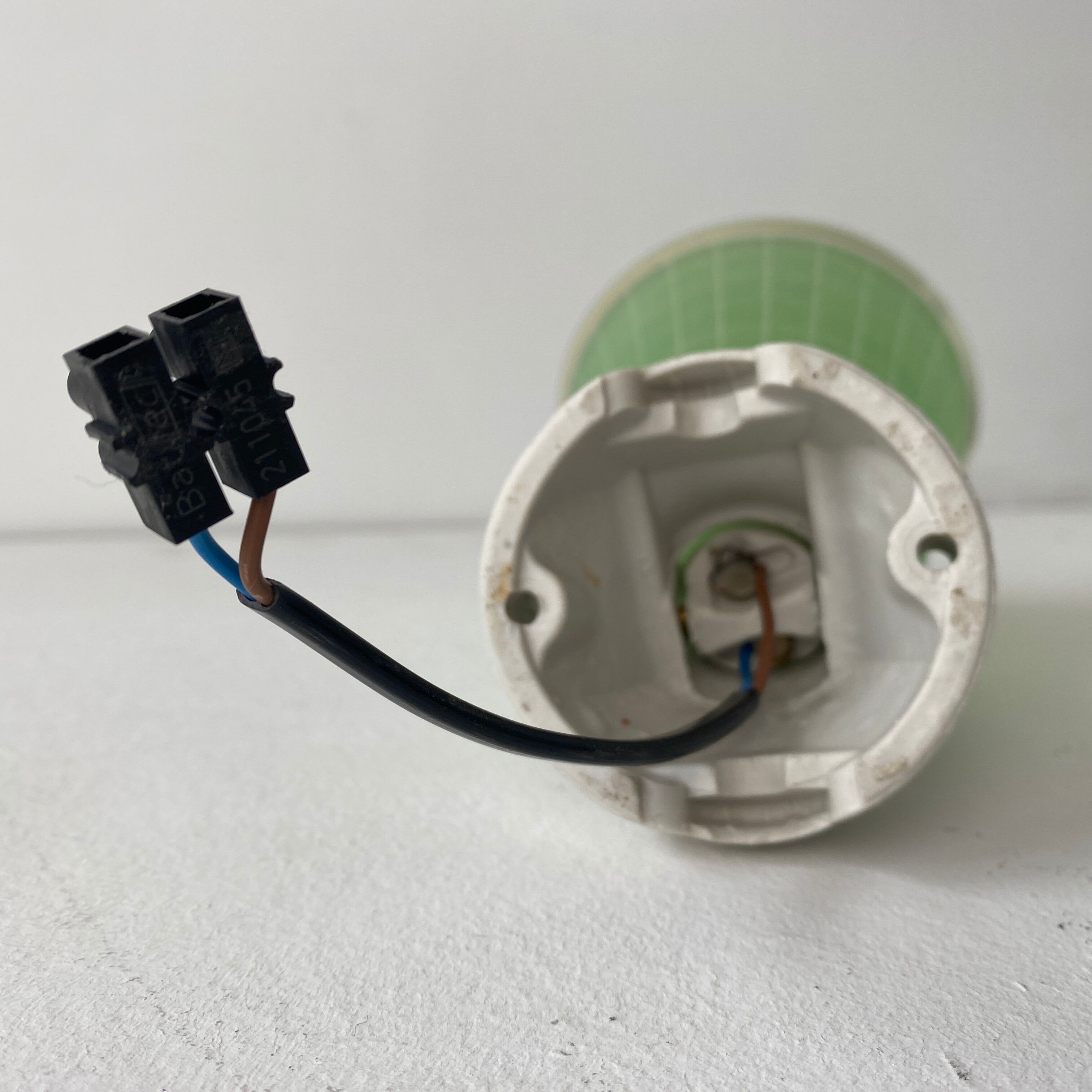 Vintage green inclined wall lamp