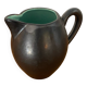 Old ST CLEMENT Ceramic Pitcher Black Green Interior 50's Vintage #B921