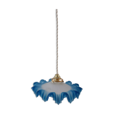 Serrated suspension in blue glass years 50-60