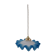 Serrated suspension in blue glass years 50-60
