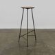 Modernist iron tripod pedestal / stool
