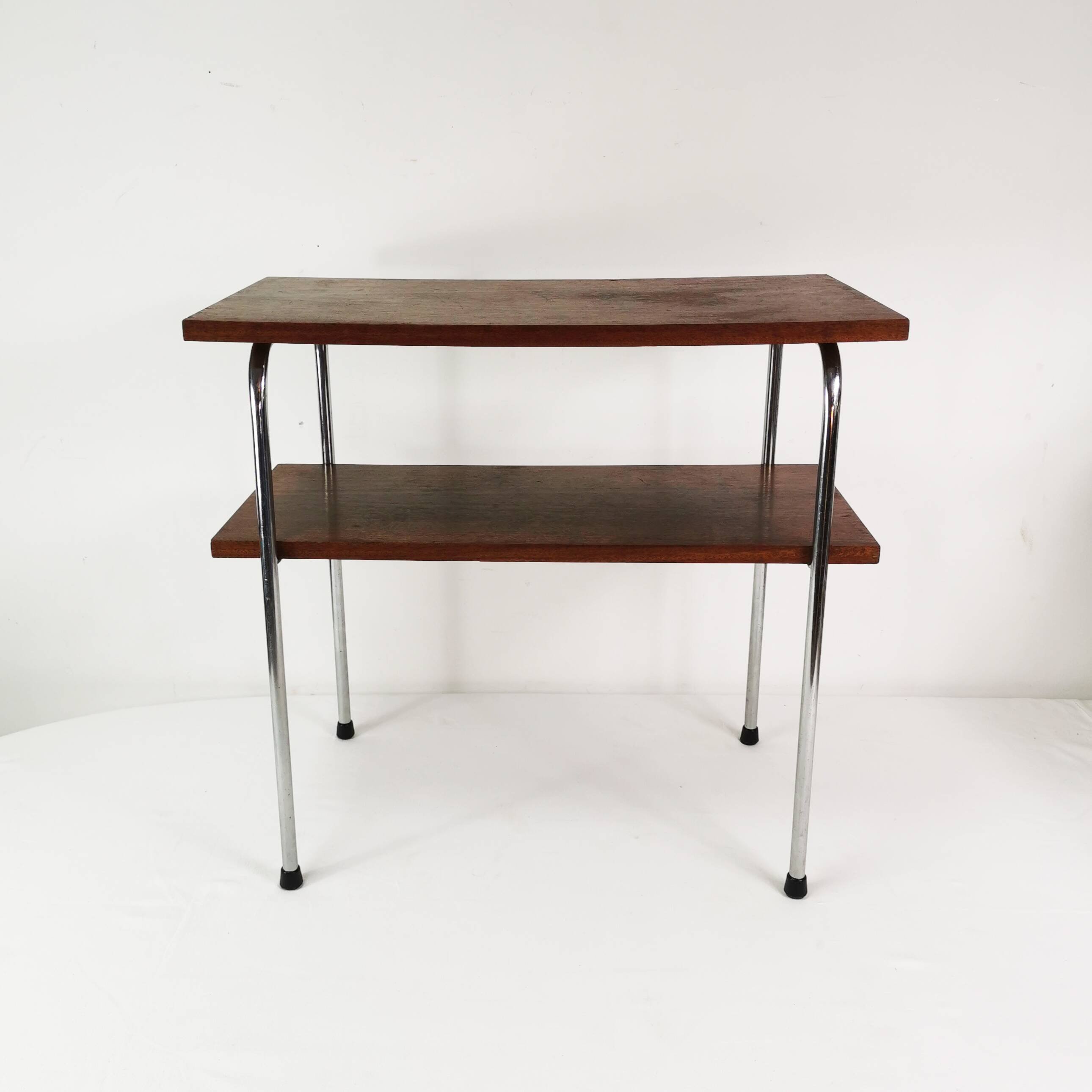 Bauhaus side table, Czechoslovakia, 1940s.