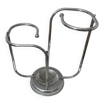 Porte-parapluie Art Déco en acier tubulaire et chrome, Belgique, 1930