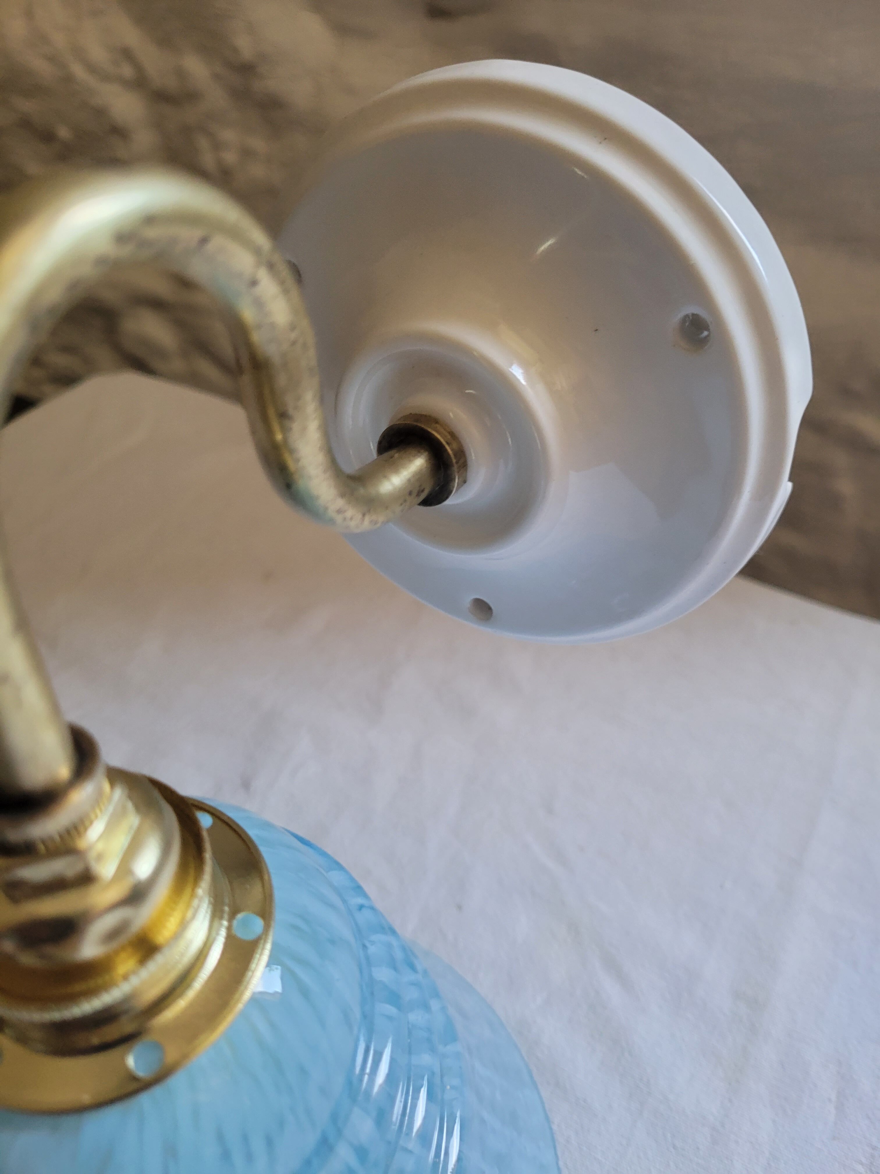 Blue Clichy glass wall lamp