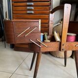Travailleuse pied compas vintage