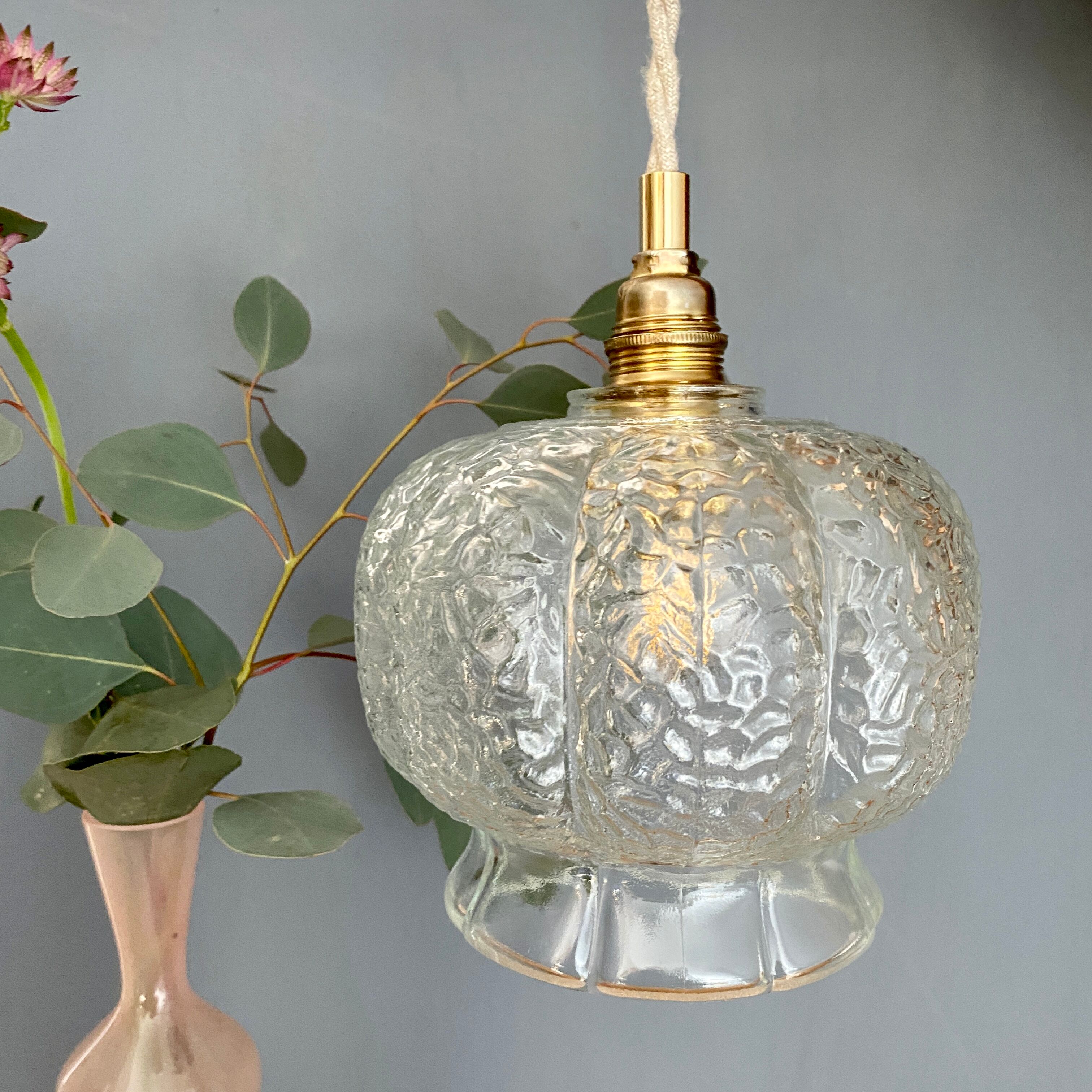 Vintage glass globe walker
