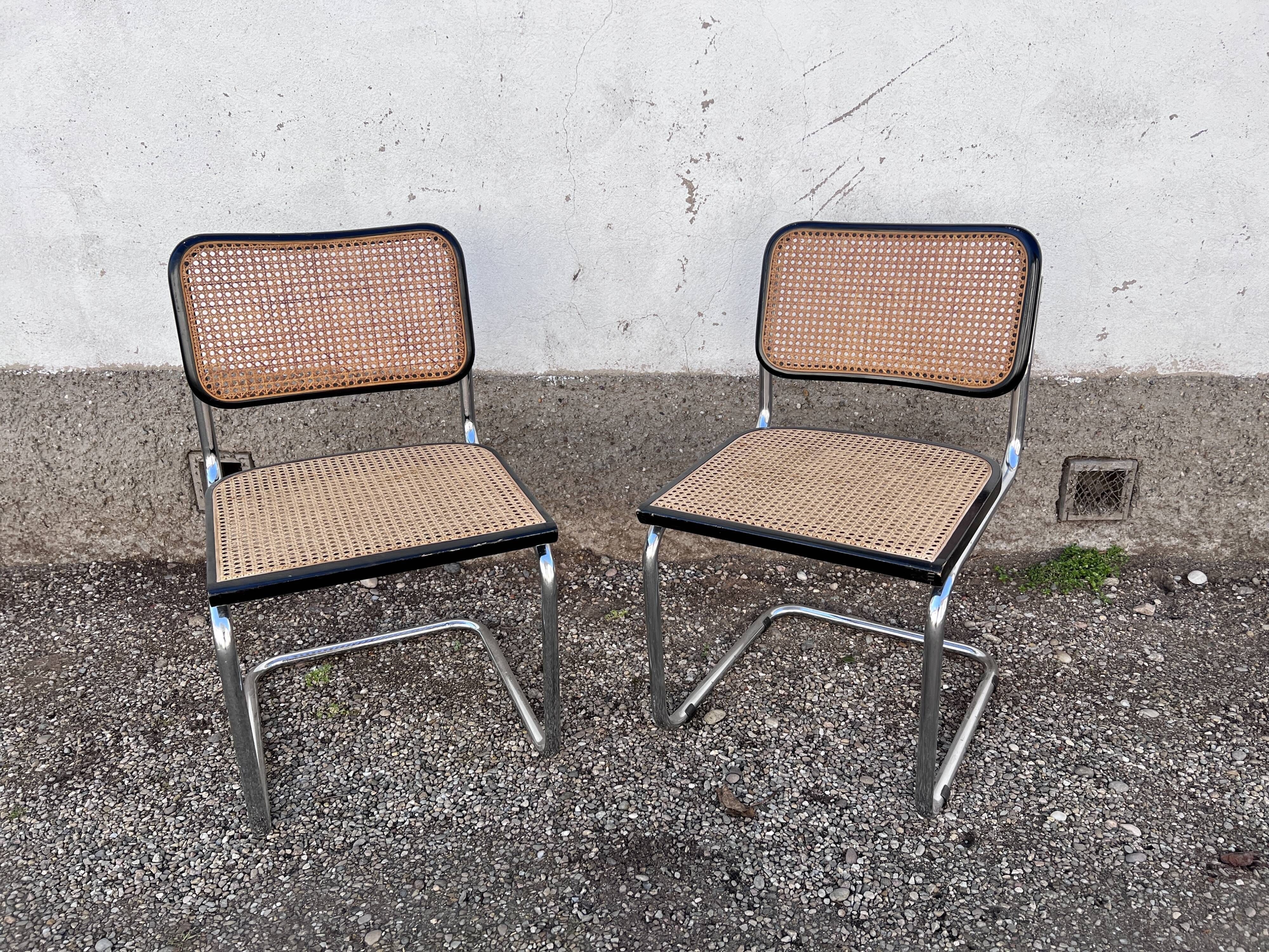 Pair of Cesca B32 chairs by Marcel Breuer, 1950