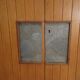 Bar cabinet opening with 2 doors from the 1950s.