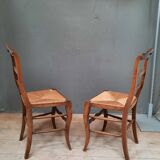 Paire de chaise paillees dix-neuvieme sciecle