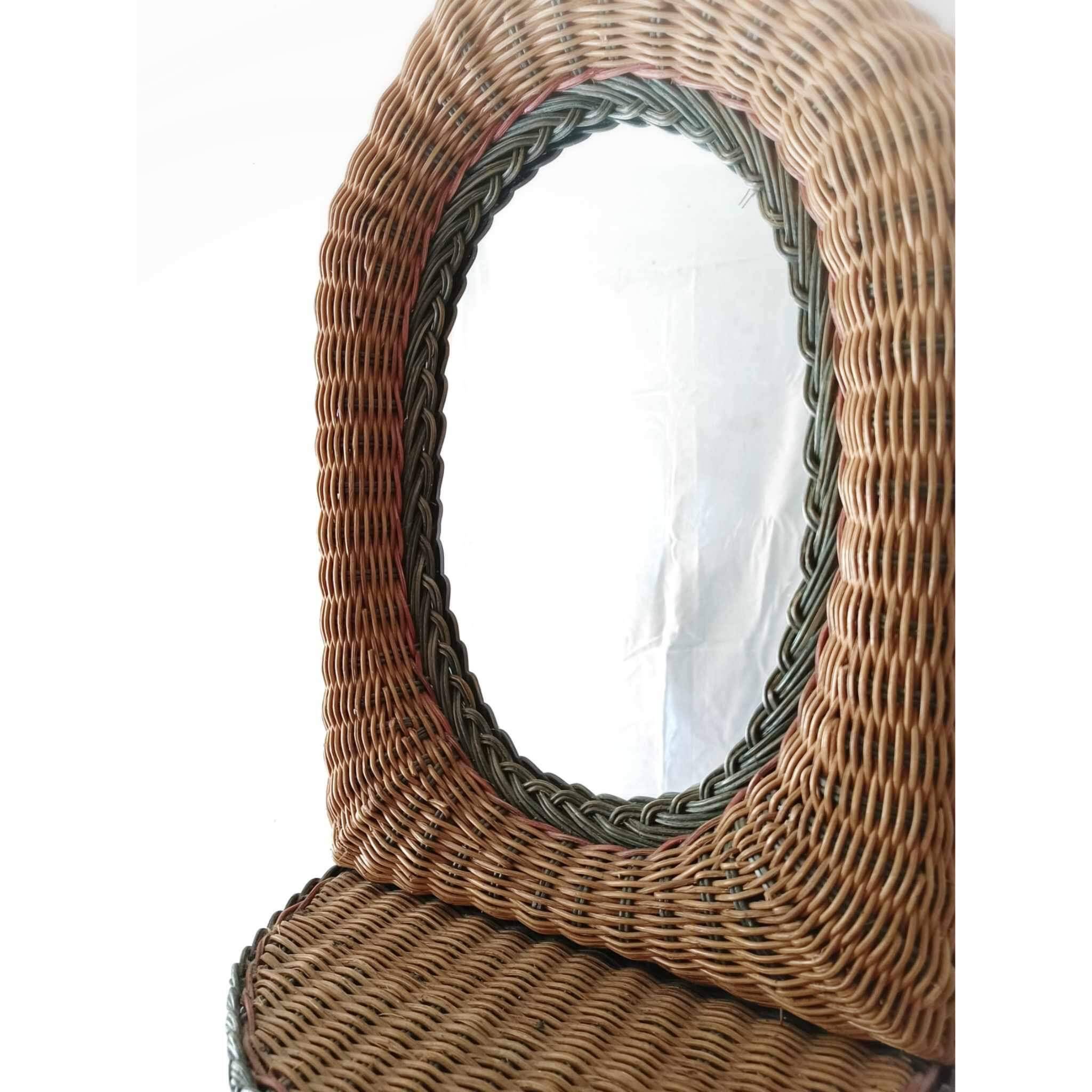 Rattan mirror