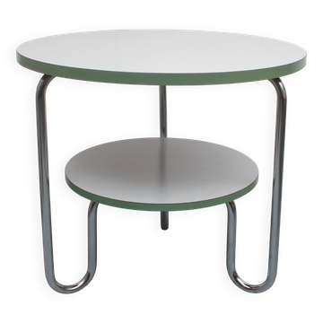 Table à boucles des années 1930 en chrome et formica