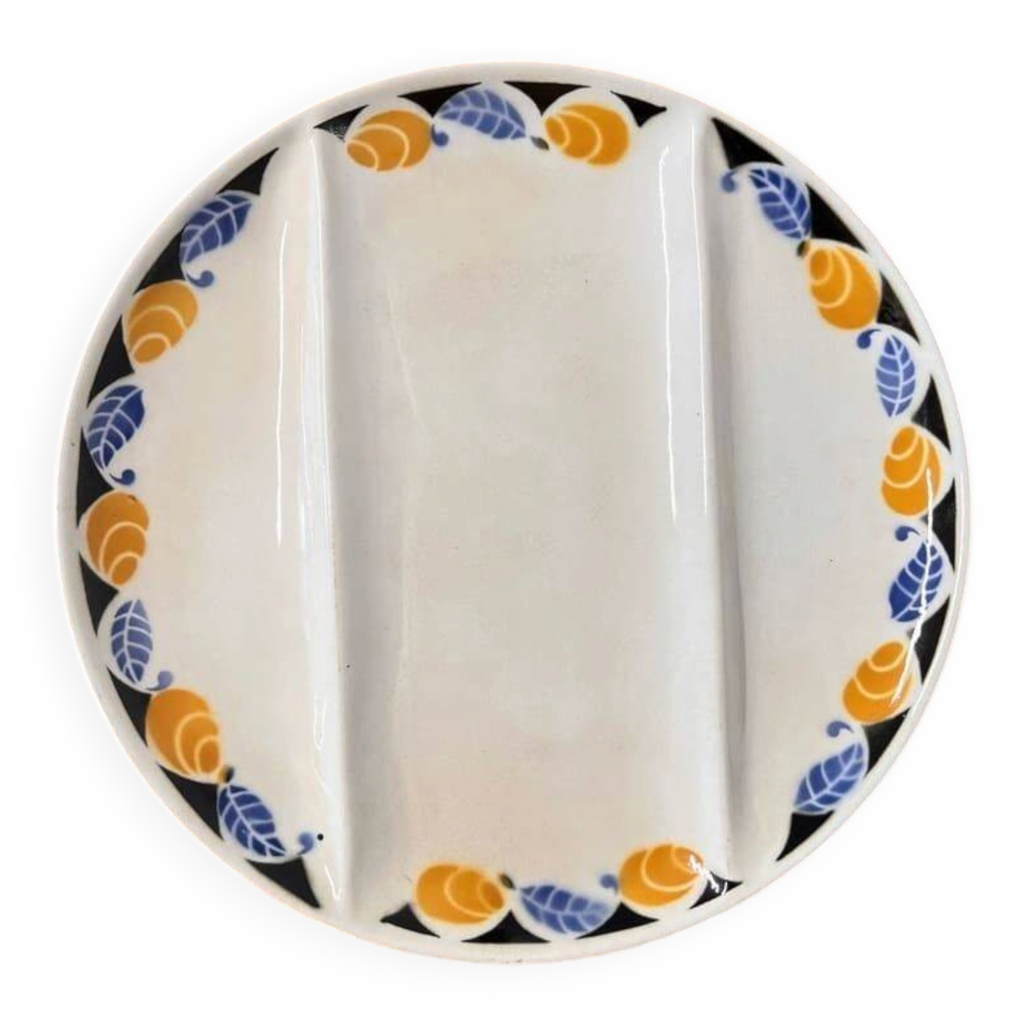 Divided plate Menton Digoin Sarreguemines