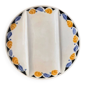 Divided plate Menton Digoin Sarreguemines