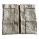 Pair of woven raw linen canvas pillowcases