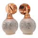 Pair of white ball wall lights