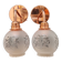 Pair of white ball wall lights