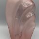 Vase en verre moulé rose art déco 18 cm