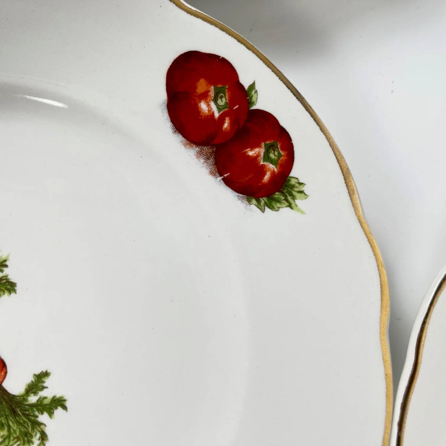 Set of 6 KG Lunéville "Le Potager" dessert plates, 1950/70