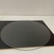 Round dining table chrome and glass / italy, 1980s