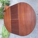 Table à manger en bois avec plateau rond extensible, années 1950