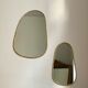 Mirror organic egg golden brass 36x20cm