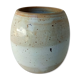 Vintage ceramic vase with beige glaze