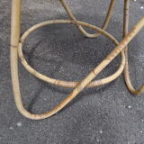 Rattan table.