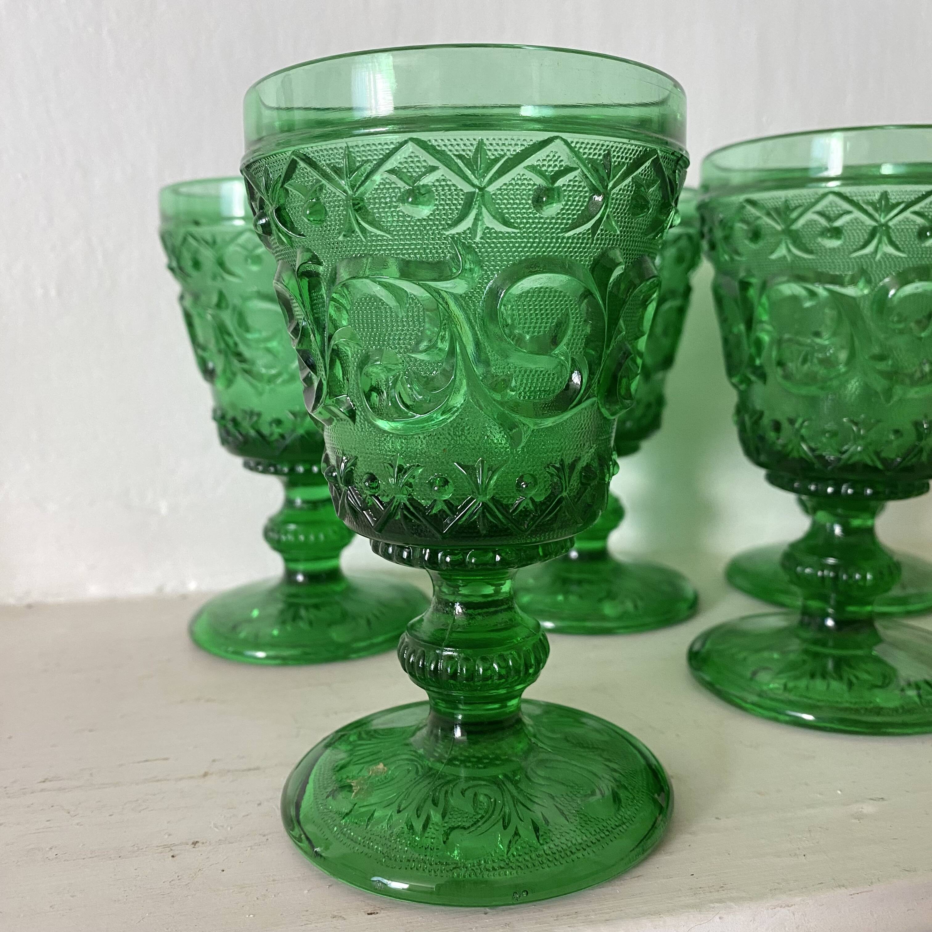 Baroque style stemmed glasses