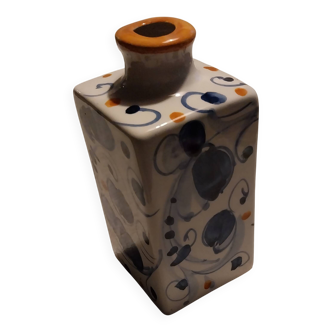 Pot flacon en céramique motif fleurs déco maison