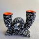 Vallauris fat lava ceramic candle holder