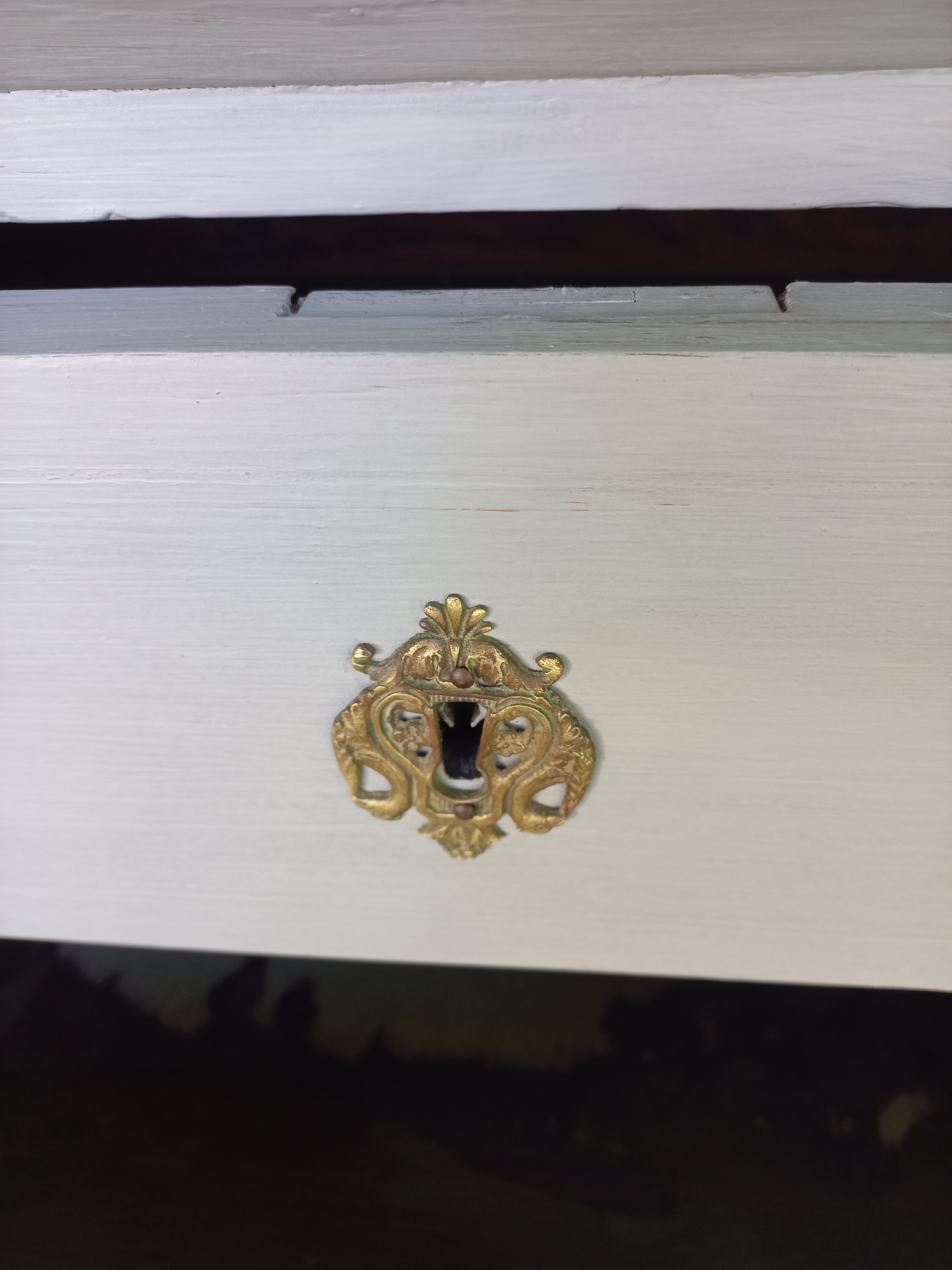 Chest of drawers late nineteenth century patinated gray