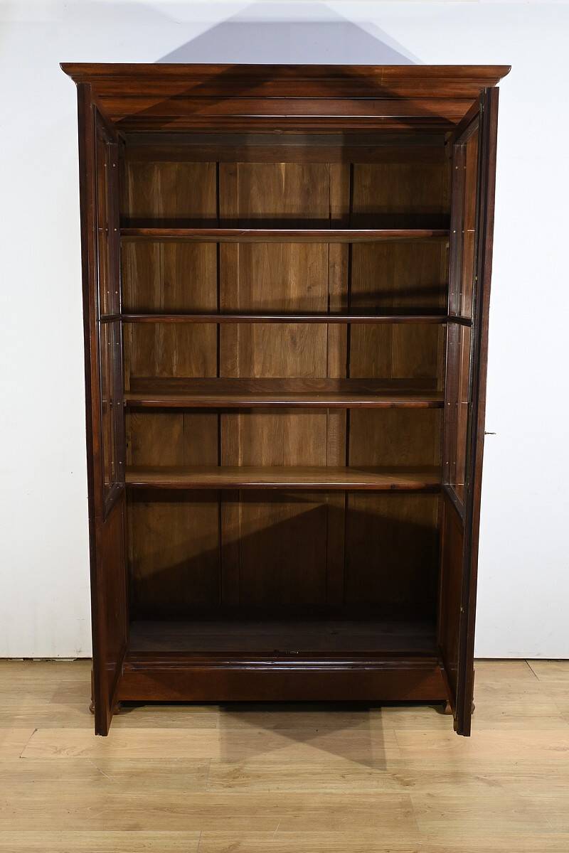 Mahogany Glass Bookcase, Restoration Period – Part 1 of the 19th Century