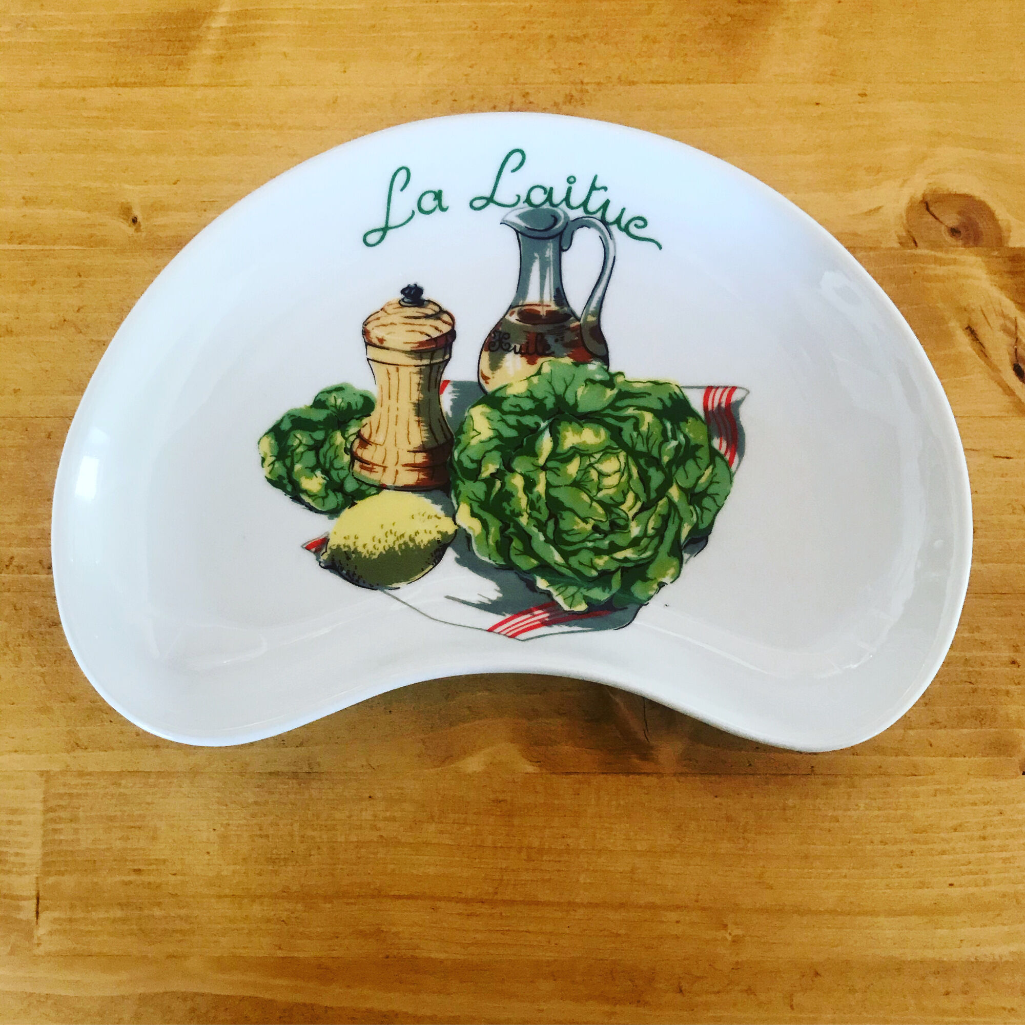 Set of 5 vintage salad plates, porcelain from Limoges
