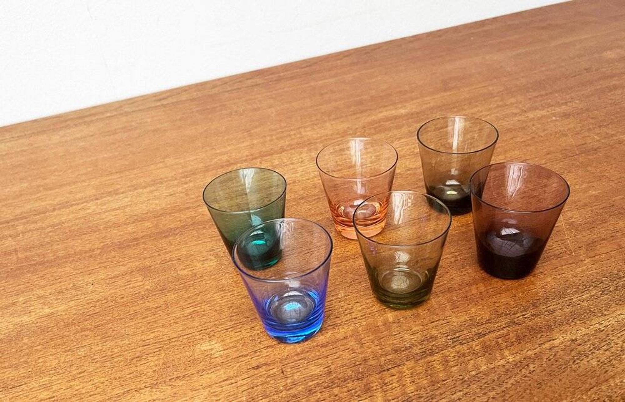 Coloured Shot Glasses German Mid-Century, 1960s, Set of 6