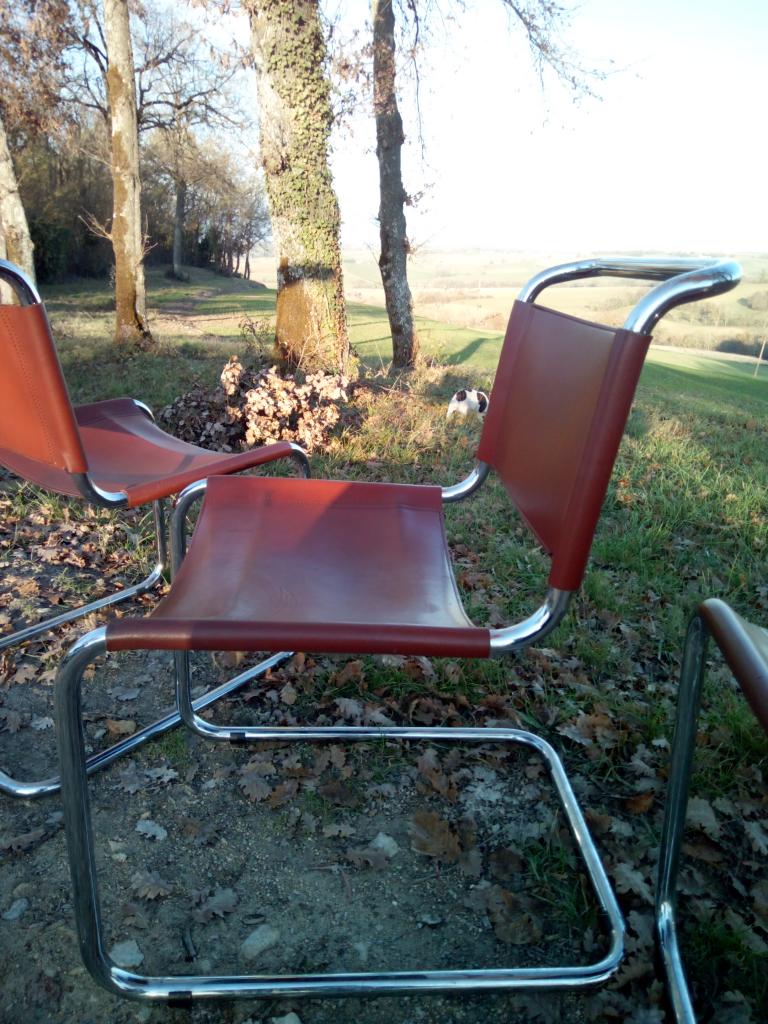 4 Marcel Breuer design chairs, model B33