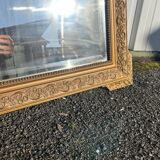 Grand Miroir Ancien Louis XVI – Bois Doré Sculpté à Décor