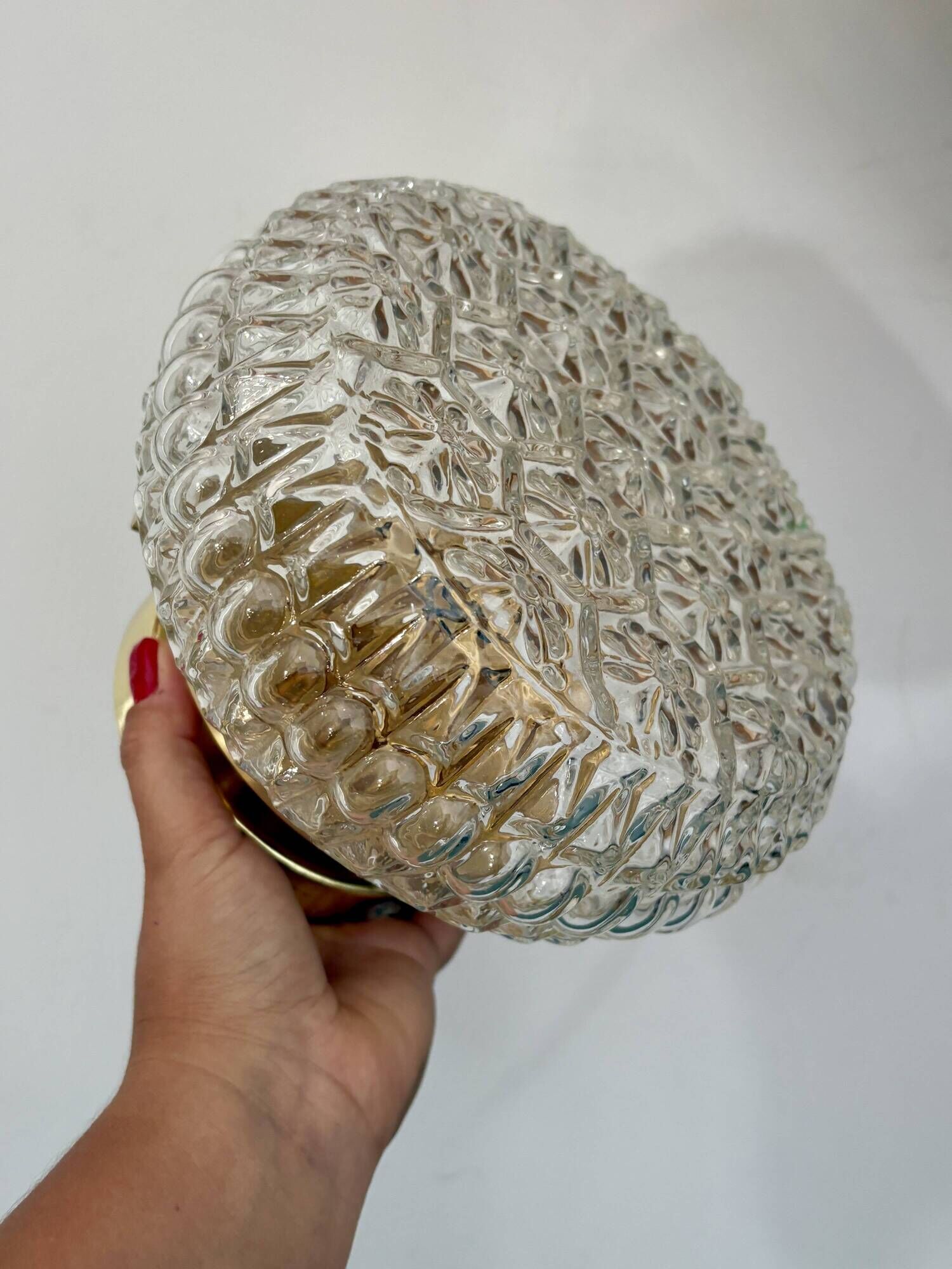 Vintage glass moulded globe wall or ceiling light (PLAFF1)