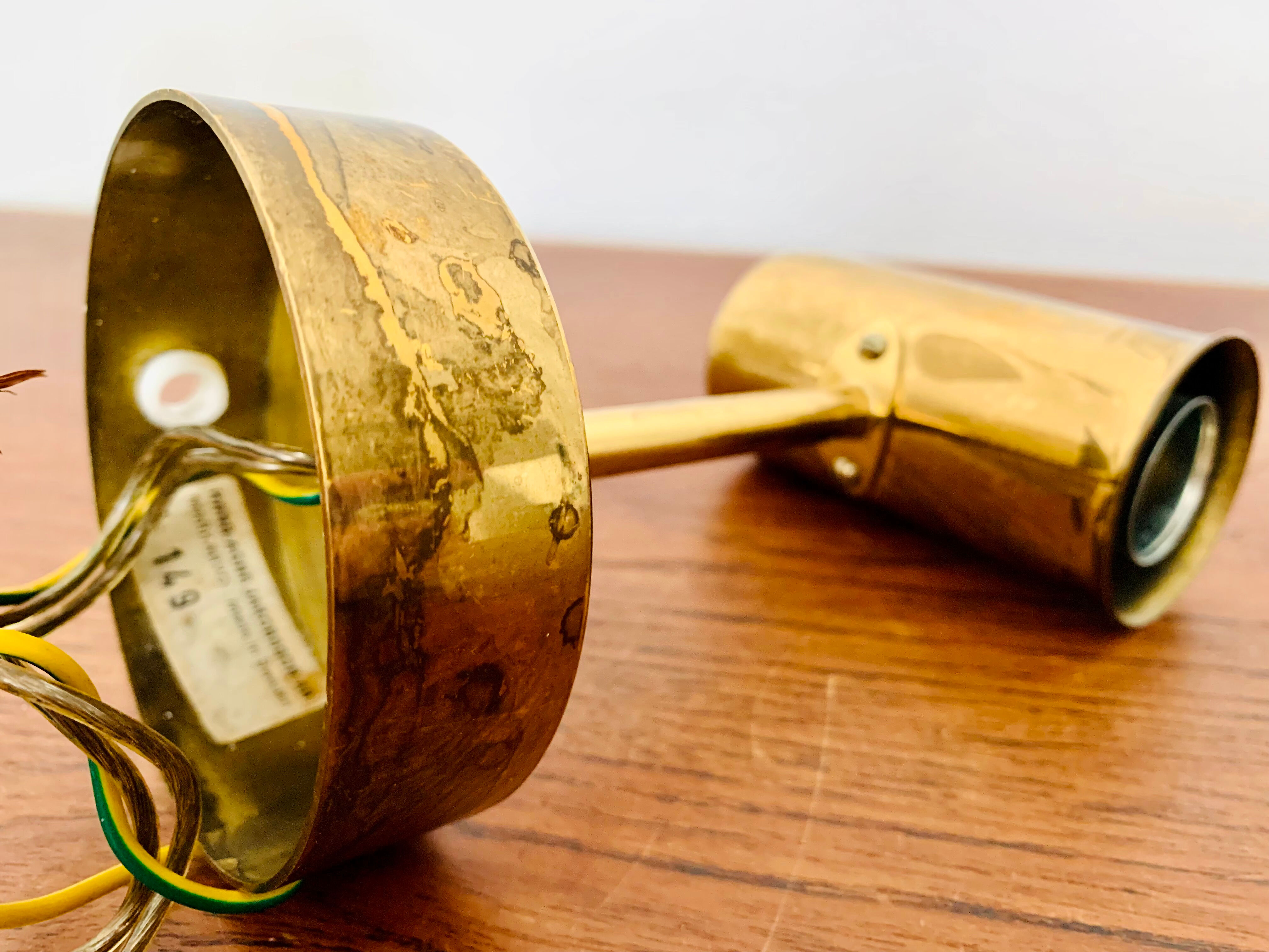 Brass wall lamp by Hans Agne Jakobsson