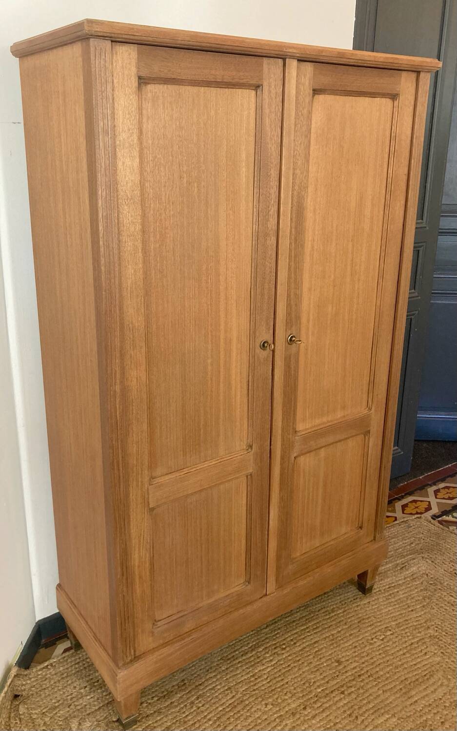 Parisian wardrobe in raw wood