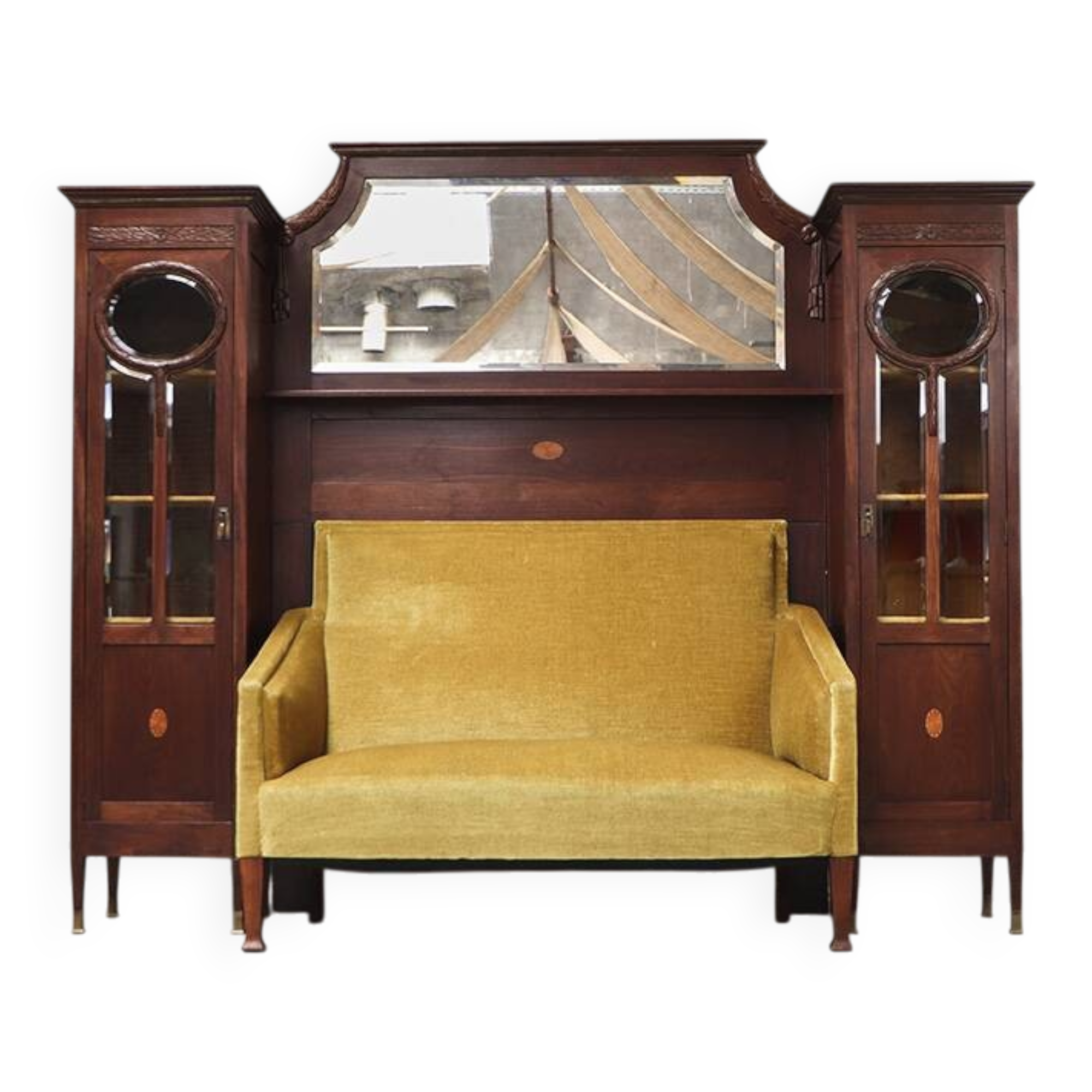 Antique Mahogany Cozy Corner