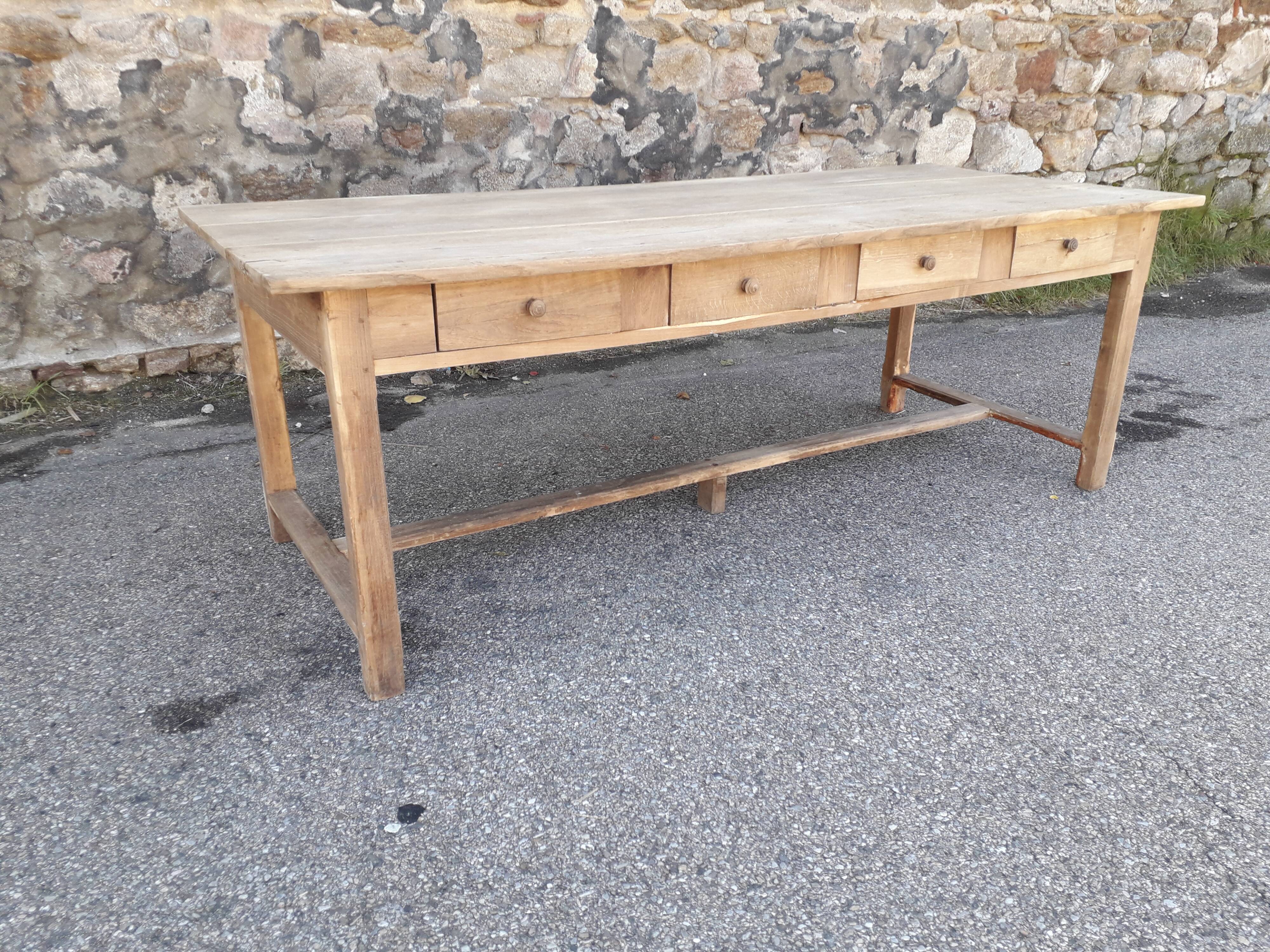 214 cm drawer farm table