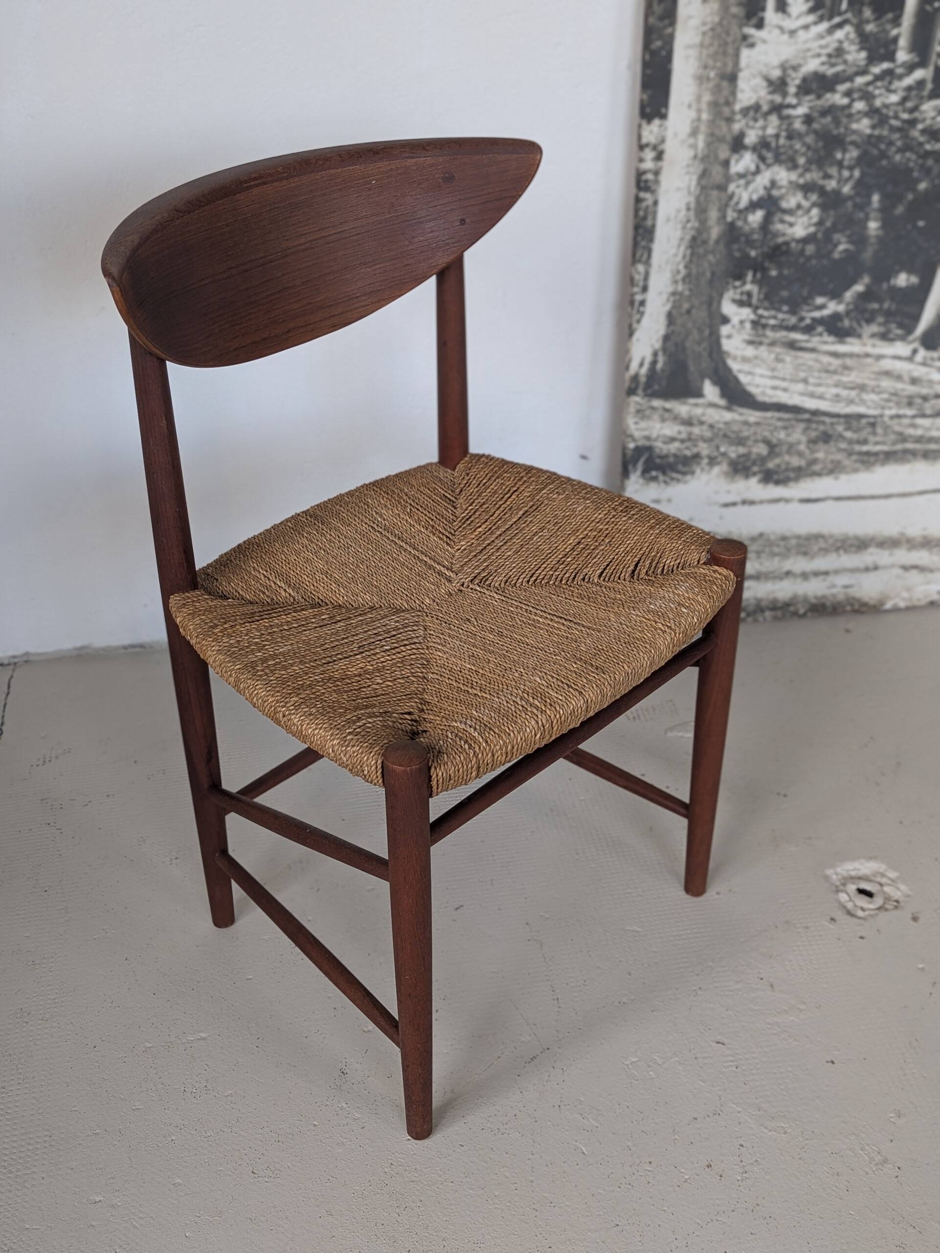 Teak and rope chair by Peter Hvidt and Orla Molgaard