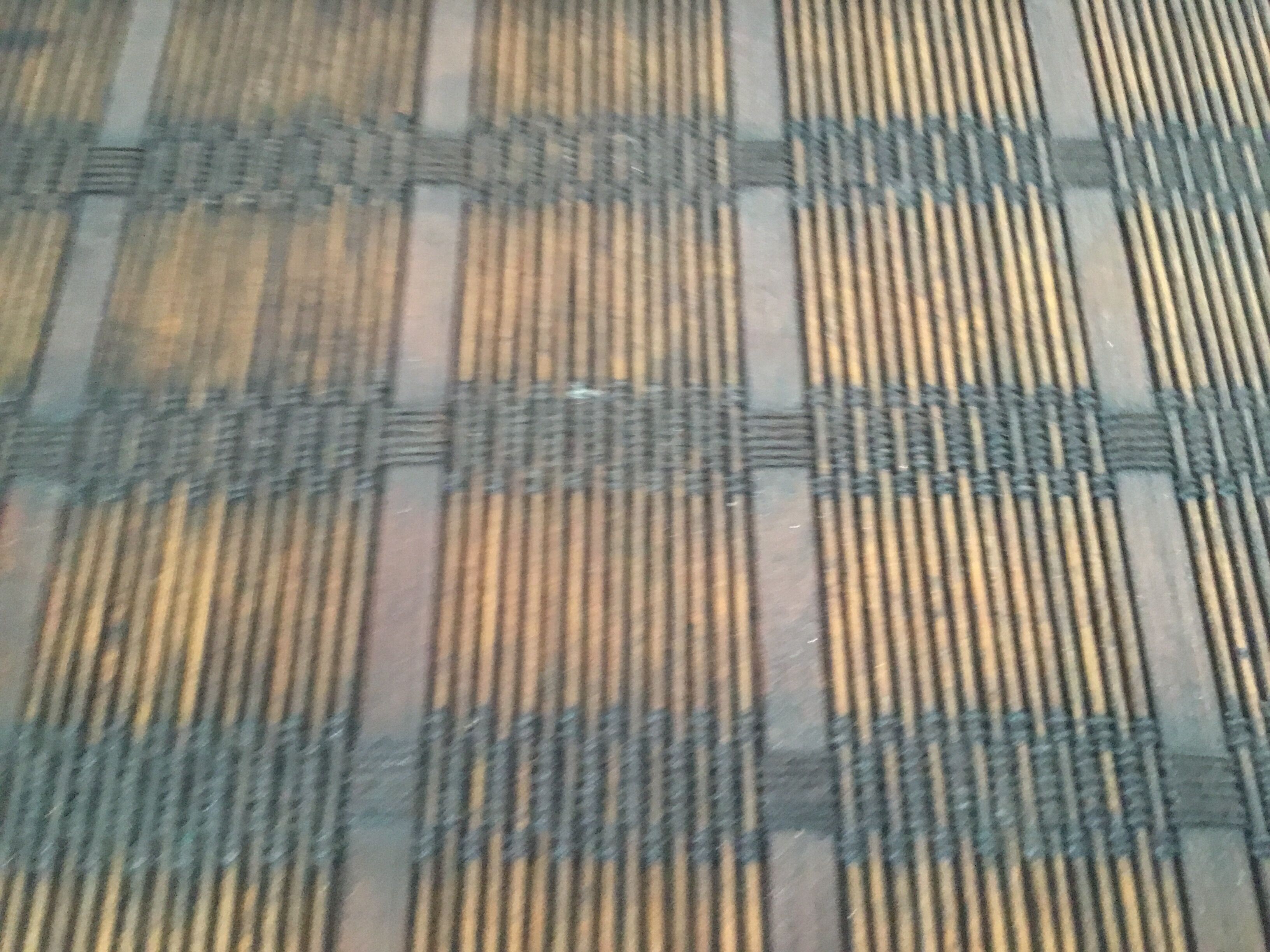 Wooden and rattan tray
