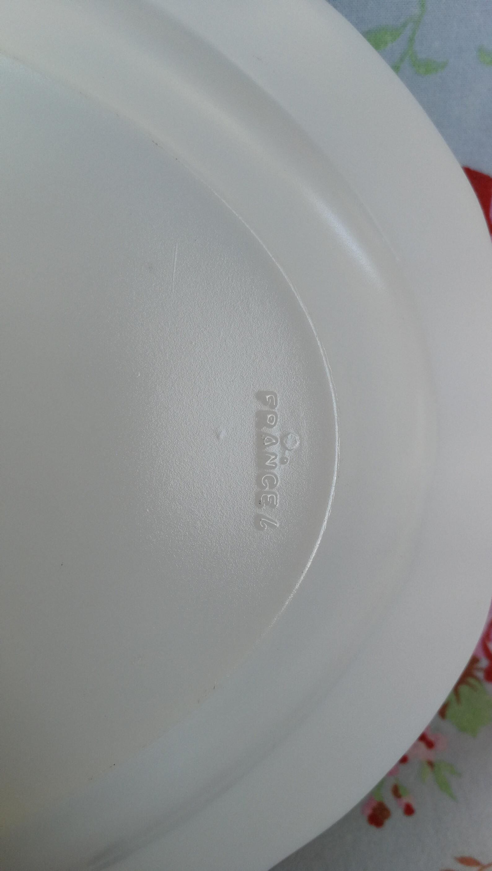 Grand Plat Oval Arcopal Veronica Myosotis Blue Flowers Opaline Vintage Retro