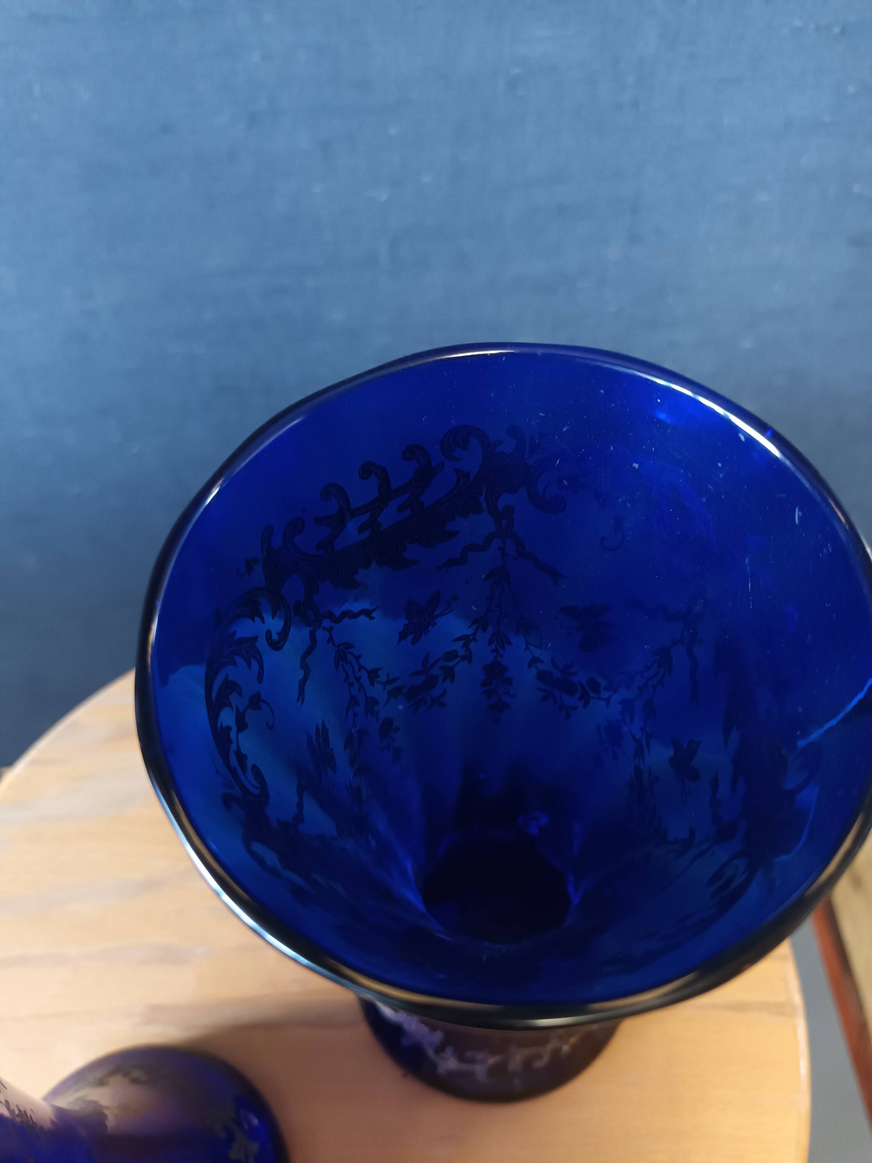 Pair of Sèvres crystal vase