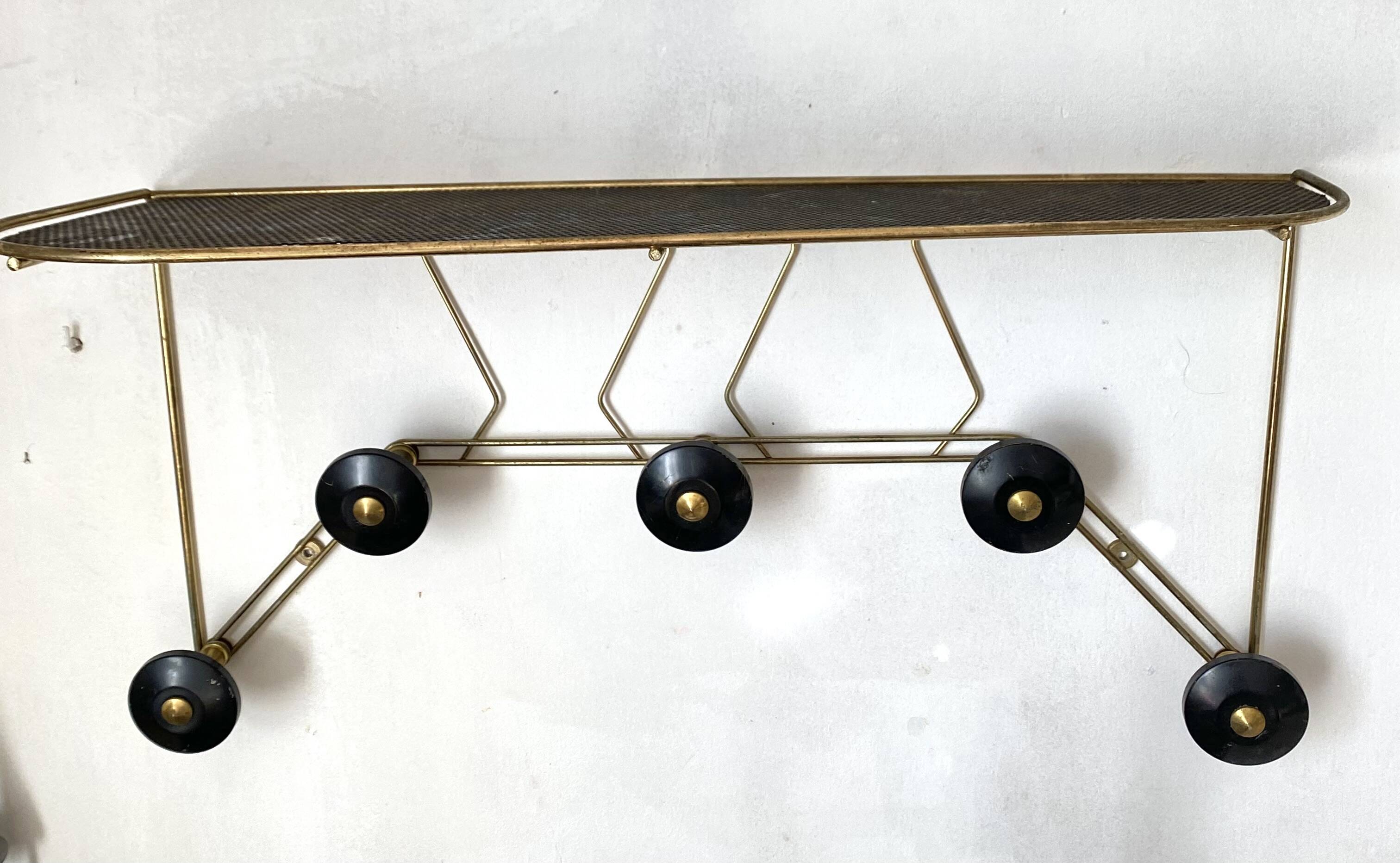 Mid century wall coat rack