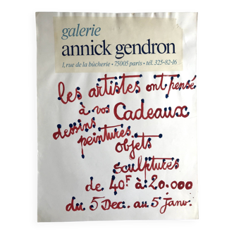 Annick GENDRON, Galerie Annick Gendron, v. 70-80. Gouache et collage sur papier